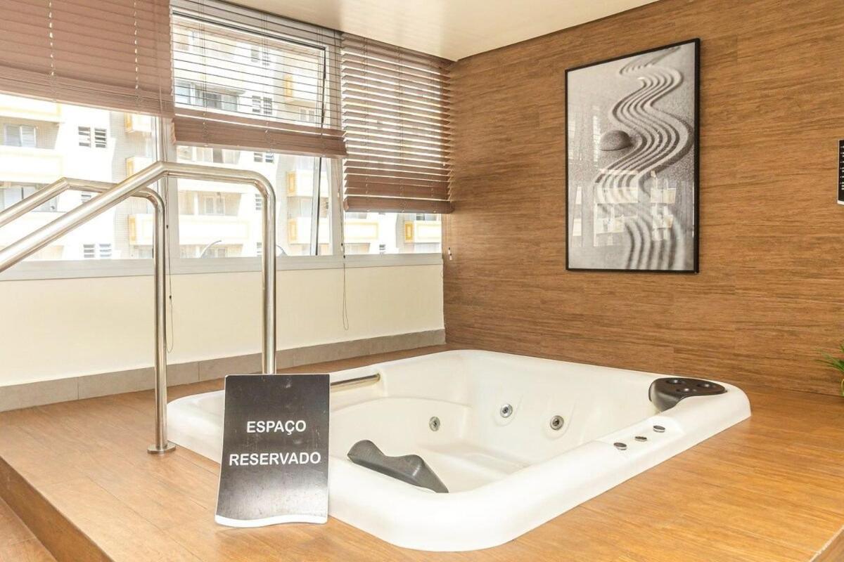 Studio Moderno Em Condominio De Luxo Pe Na Areia Santos  Exteriör bild