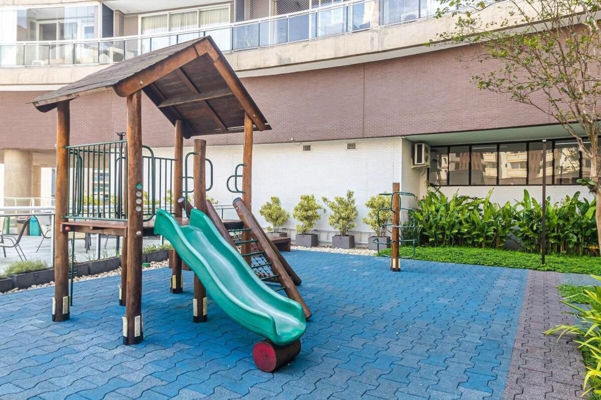 Studio Moderno Em Condominio De Luxo Pe Na Areia Santos  Exteriör bild