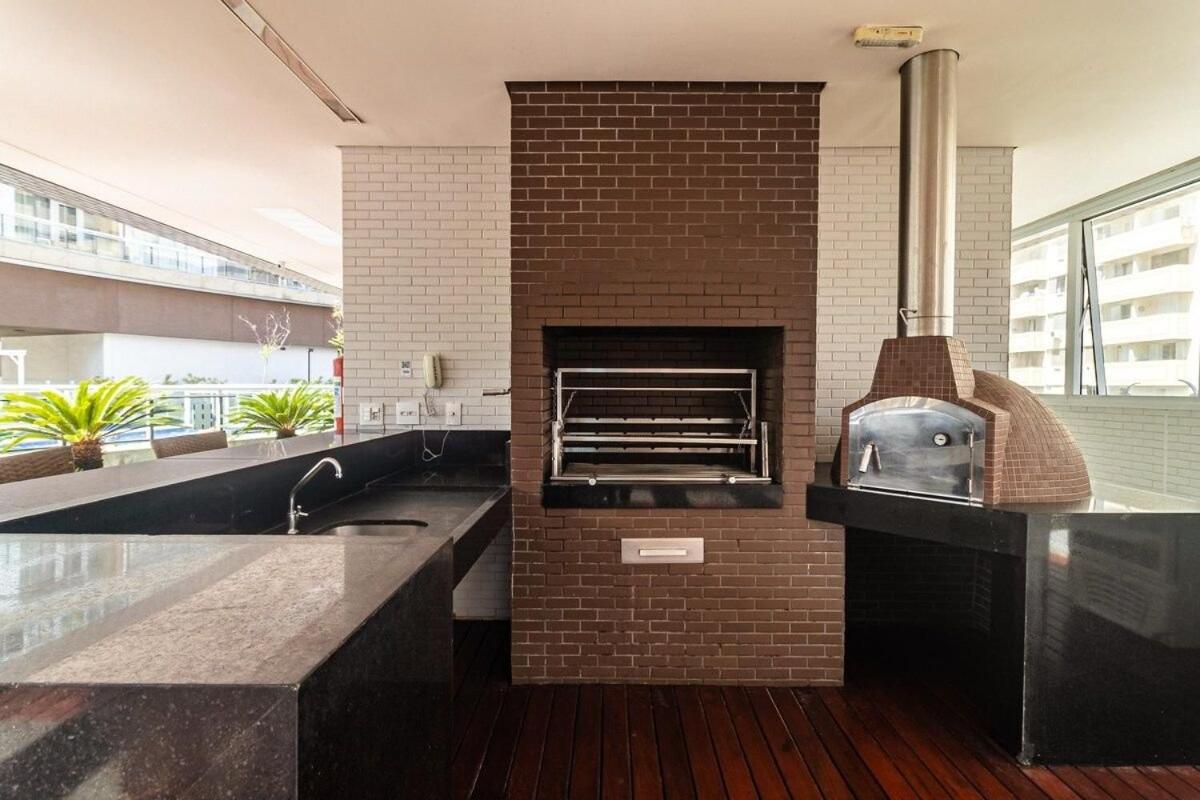 Studio Moderno Em Condominio De Luxo Pe Na Areia Santos  Exteriör bild