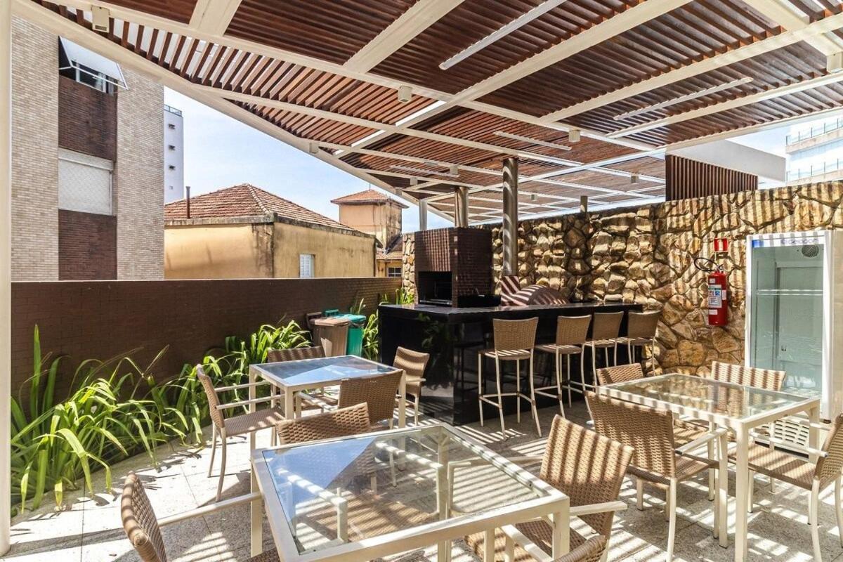 Studio Moderno Em Condominio De Luxo Pe Na Areia Santos  Exteriör bild