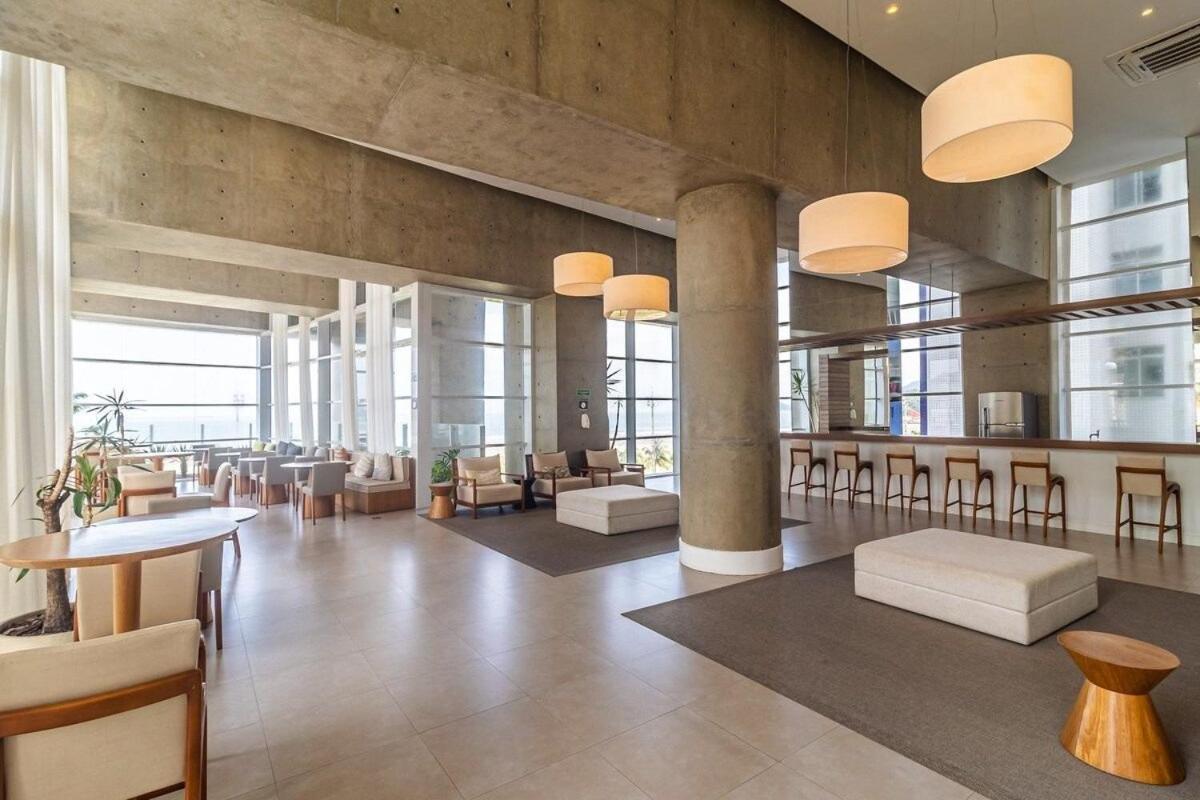 Studio Moderno Em Condominio De Luxo Pe Na Areia Santos  Exteriör bild